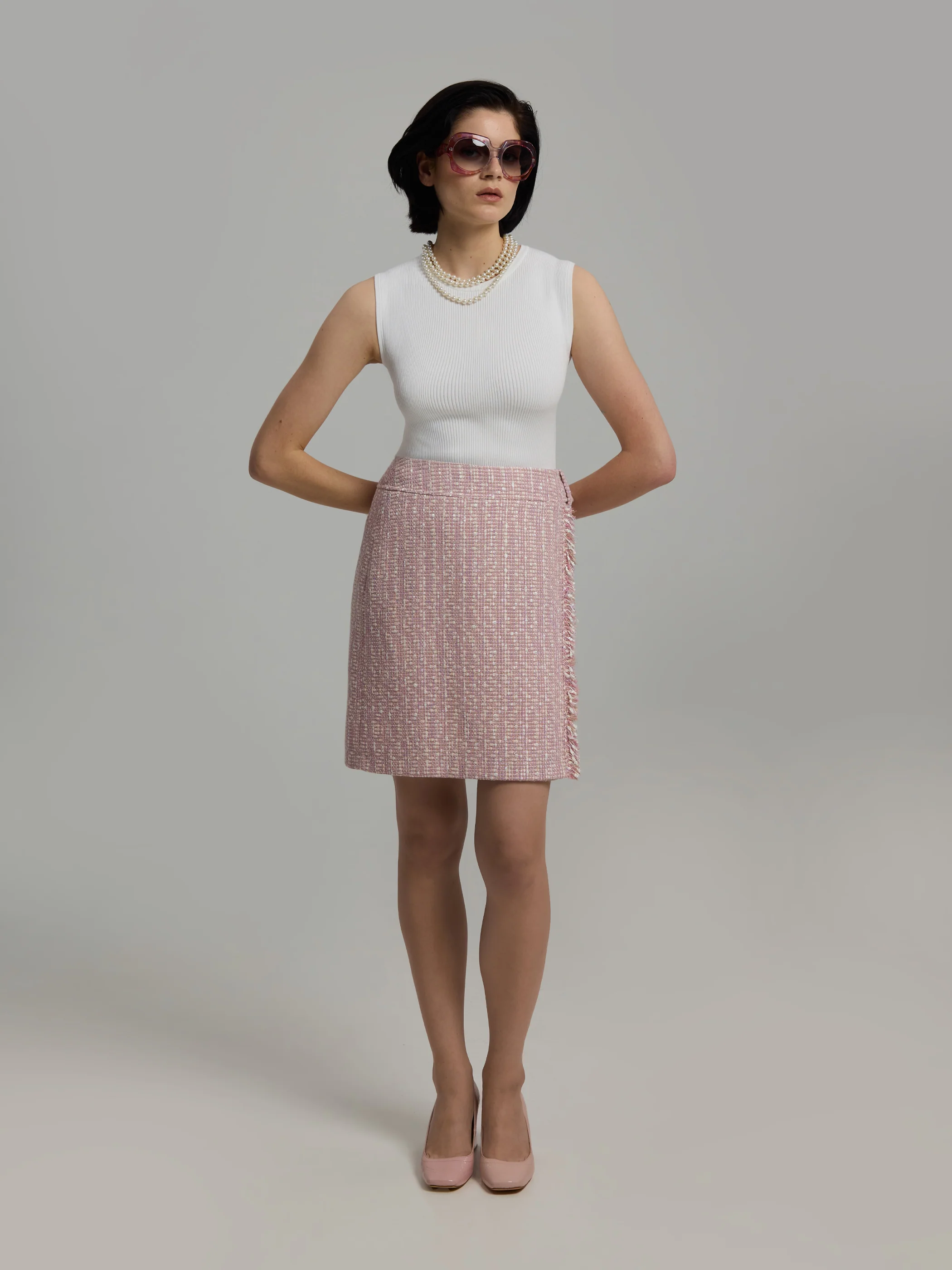 Celia 50 Bouclé Skirt - Image 3