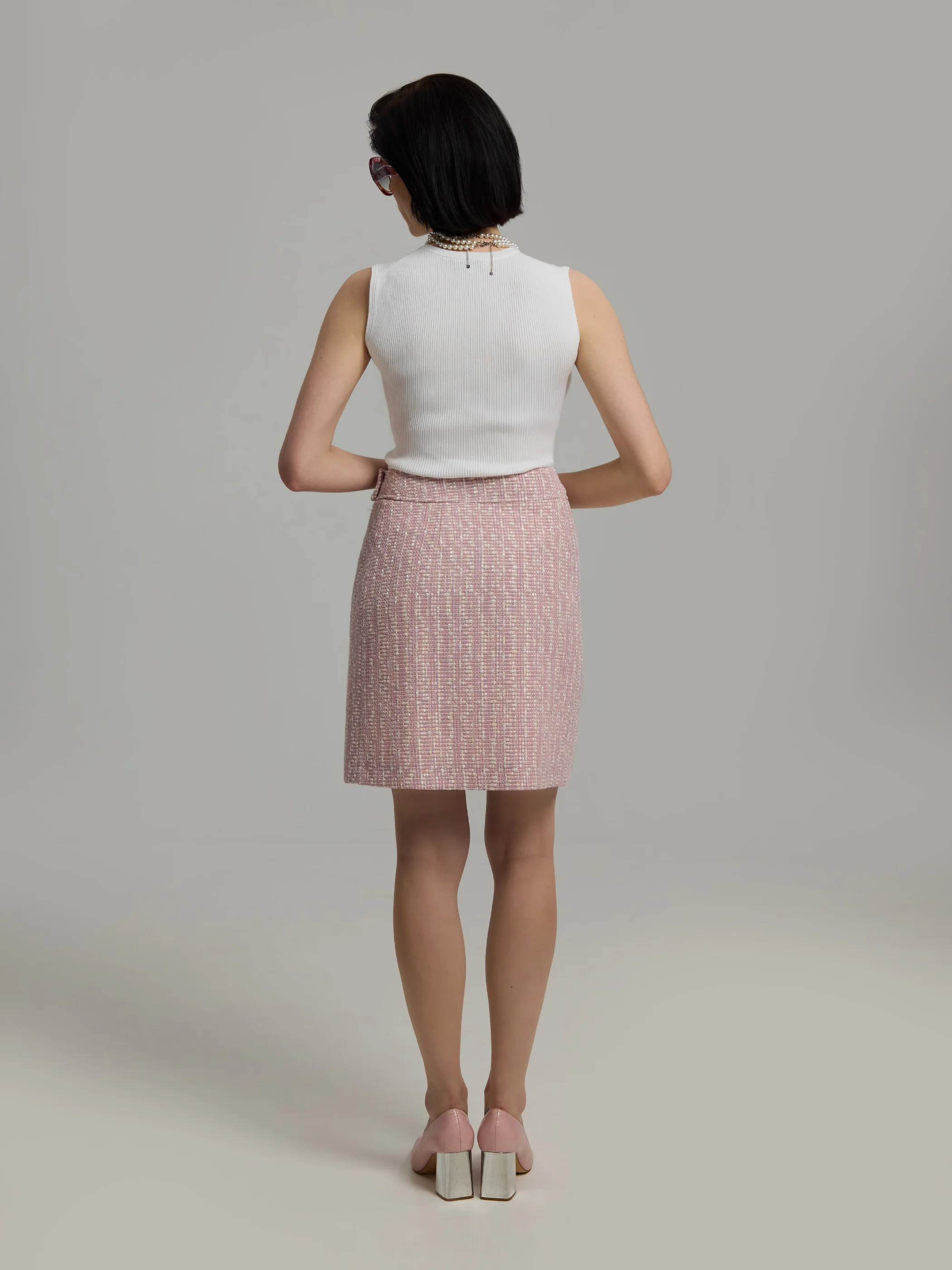 Celia 50 Bouclé Skirt - Image 4
